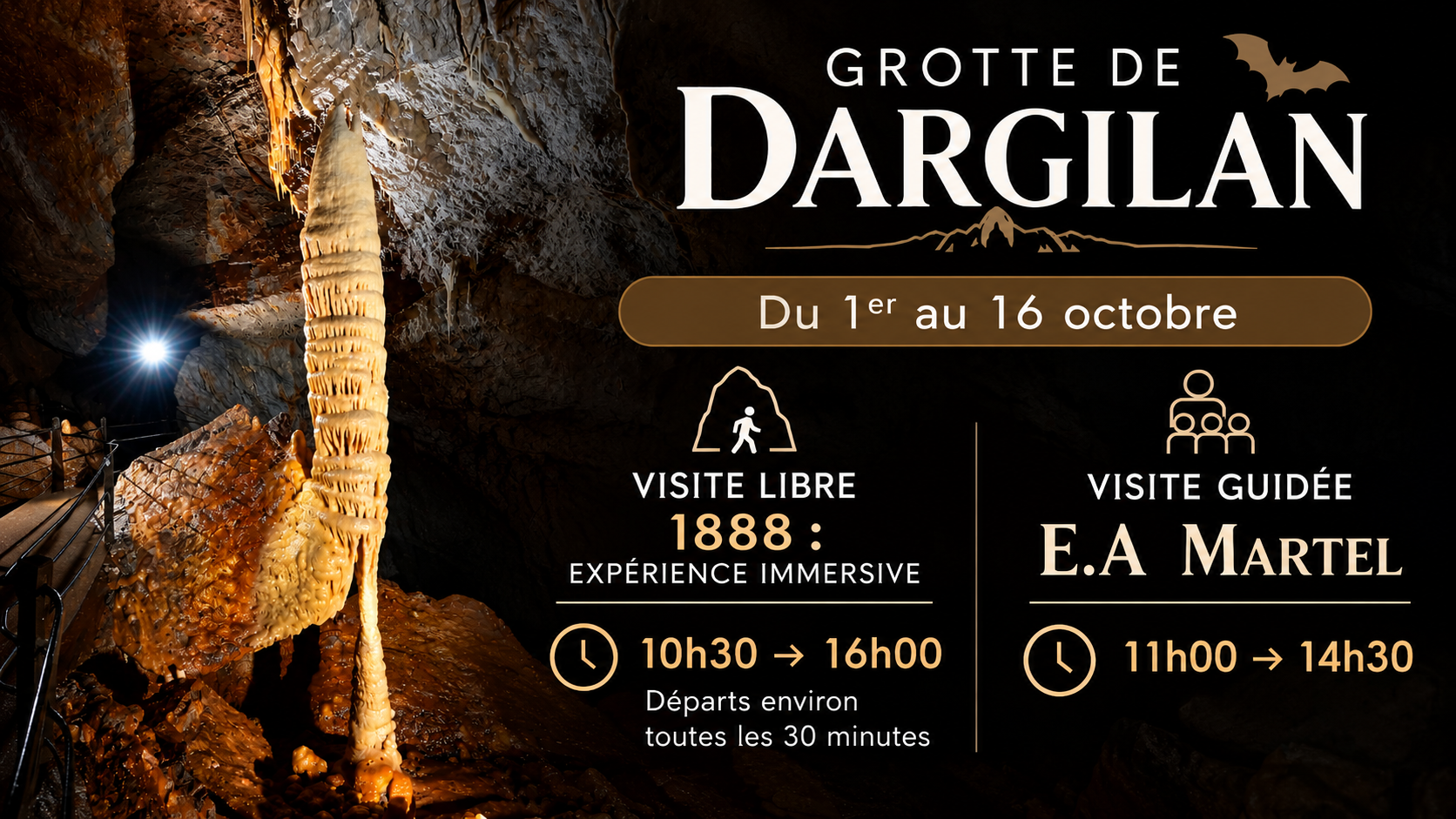 HORAIRES DU DU 01 AU 16 OCTOBRE 2026